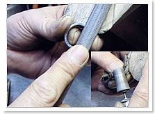 粗形成されたリング表面、サイドを、ヤスリ、リューターできめ細かく滑らかに研磨